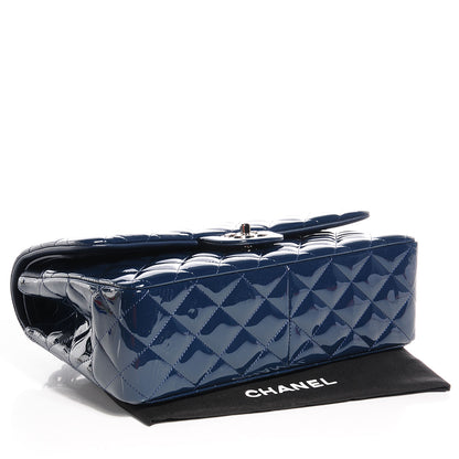 Chanel Patent Jumbo Double Flap Navy Blue 4 of 8