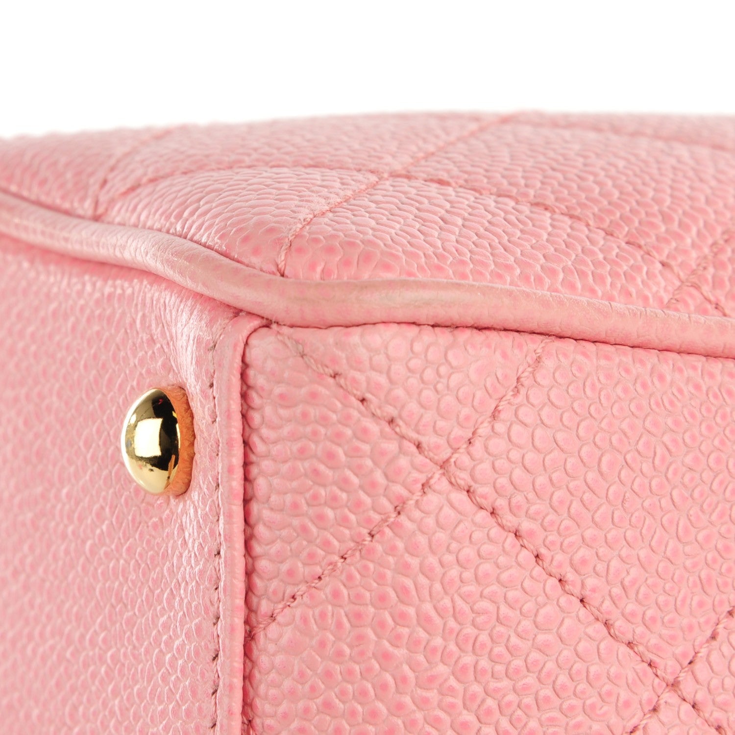 Chanel Caviar Quilted Small Bowler Pink 9 of 12