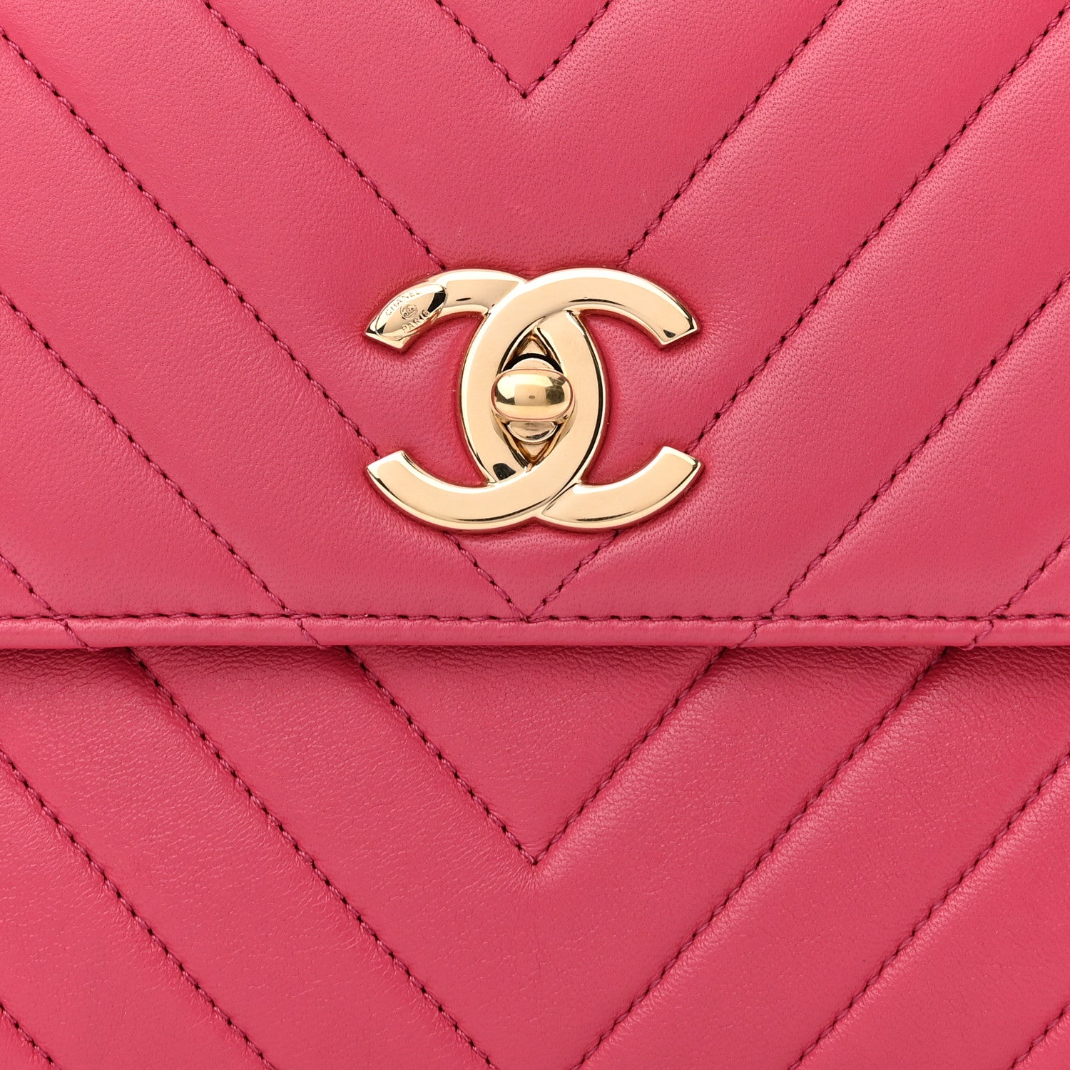 Chanel Lambskin Chevron Quilted Small Trendy CC Dual Handle Flap Bag Pink 8 of 12