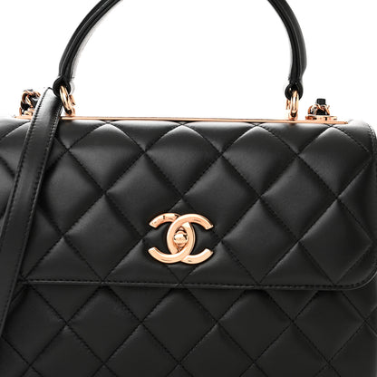 Chanel Lambskin Quilted Small Trendy CC Dual Handle Flap Bag Black 8 of 11