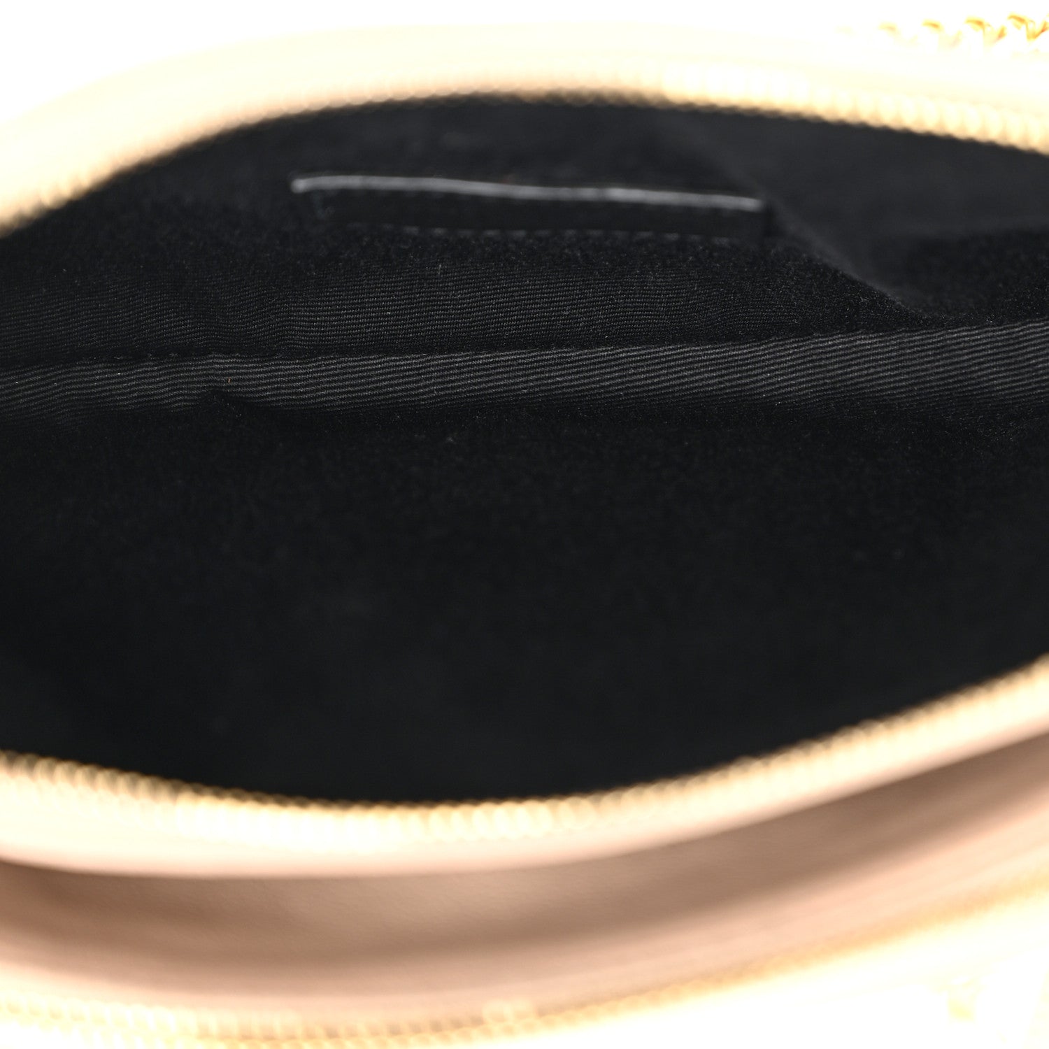 Saint Laurent Grained Lambskin Quilted Mini Becky Double Zip Bag Natural Tan 9 of 18