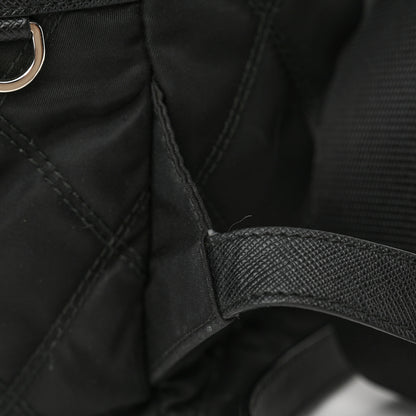 Prada Tessuto Nylon Saffiano Vela Quilted Backpack Black 14 of 16