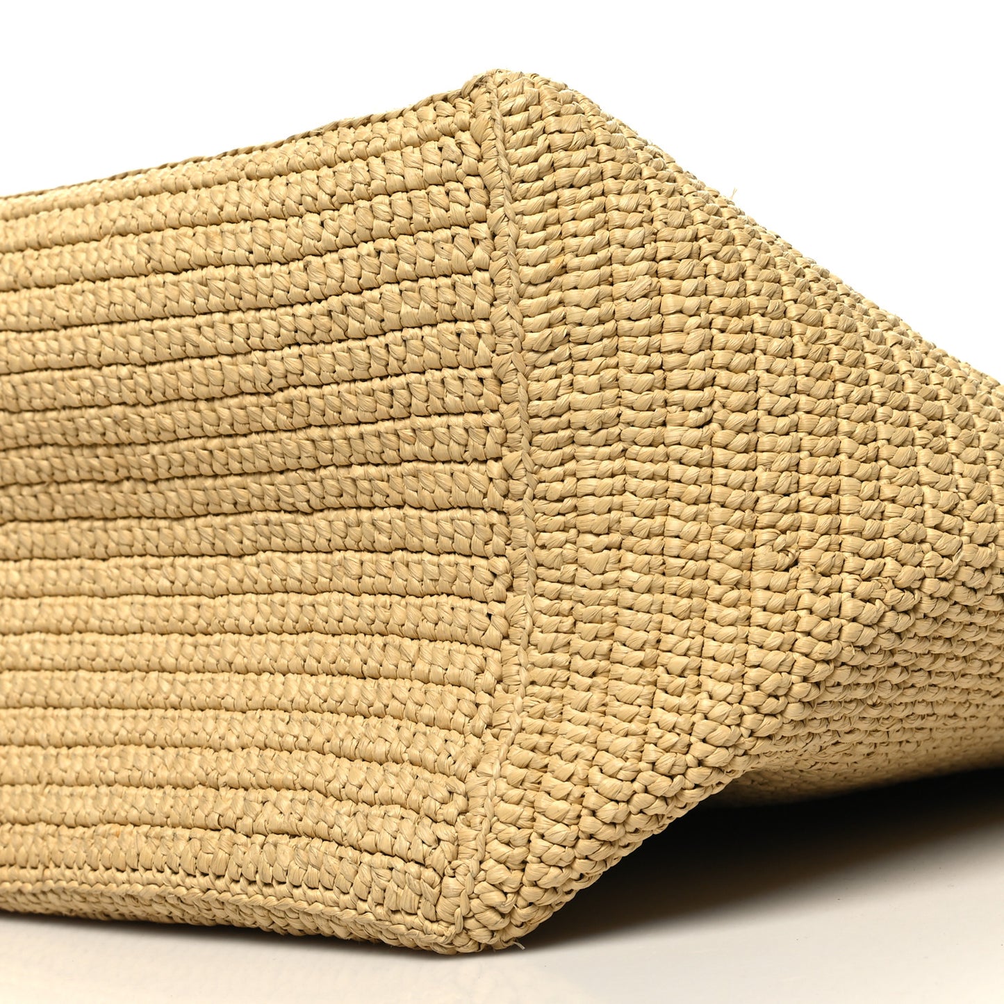 Raffia Logo Tote Naturel