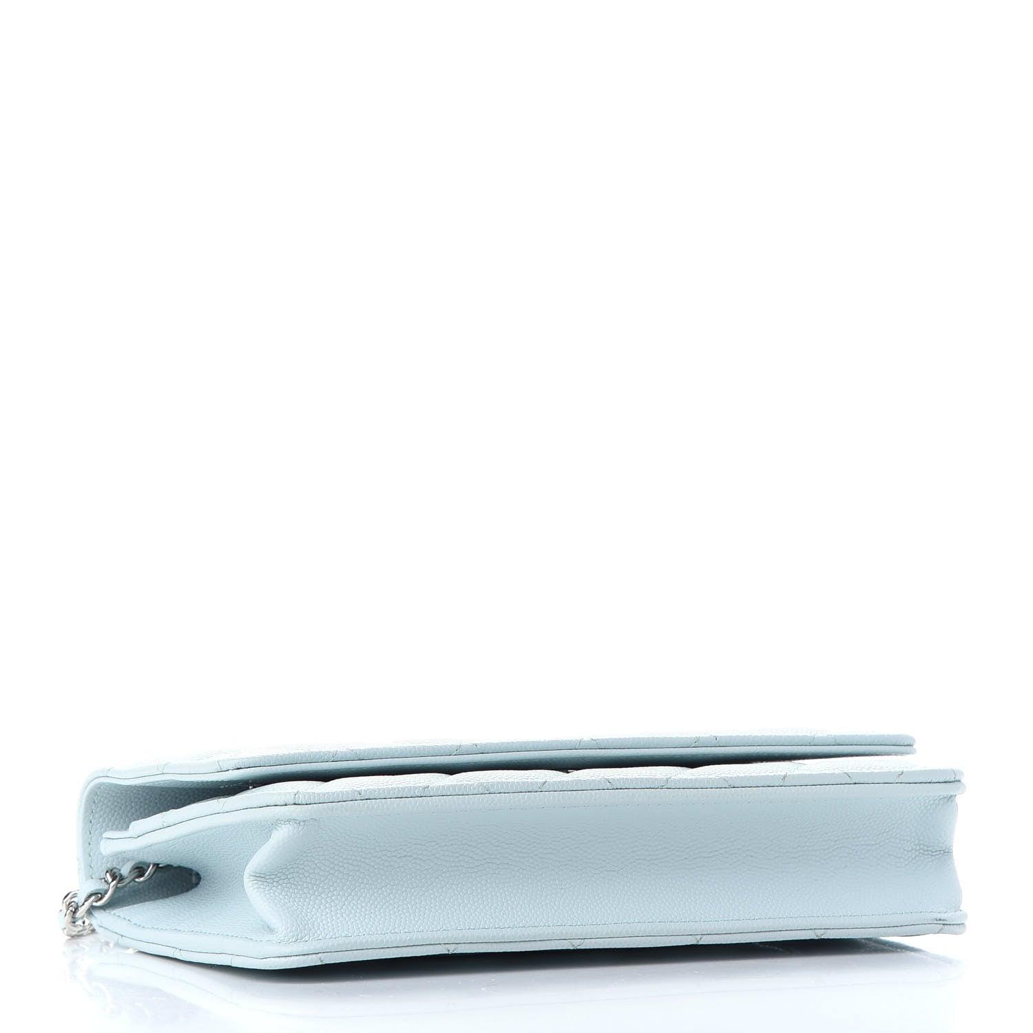 Chanel Caviar Quilted Wallet On Chain WOC Light Blue 4 of 10