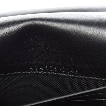 Gucci Calfskin Matelasse GG Marmont Chain Wallet Black 11 of 13