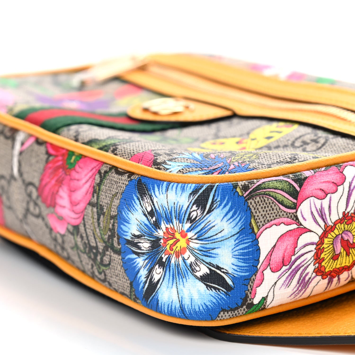 Gucci GG Supreme Monogram Flora Medium Ophidia Belt Bag Beige Multicolor Crop 9 of 9