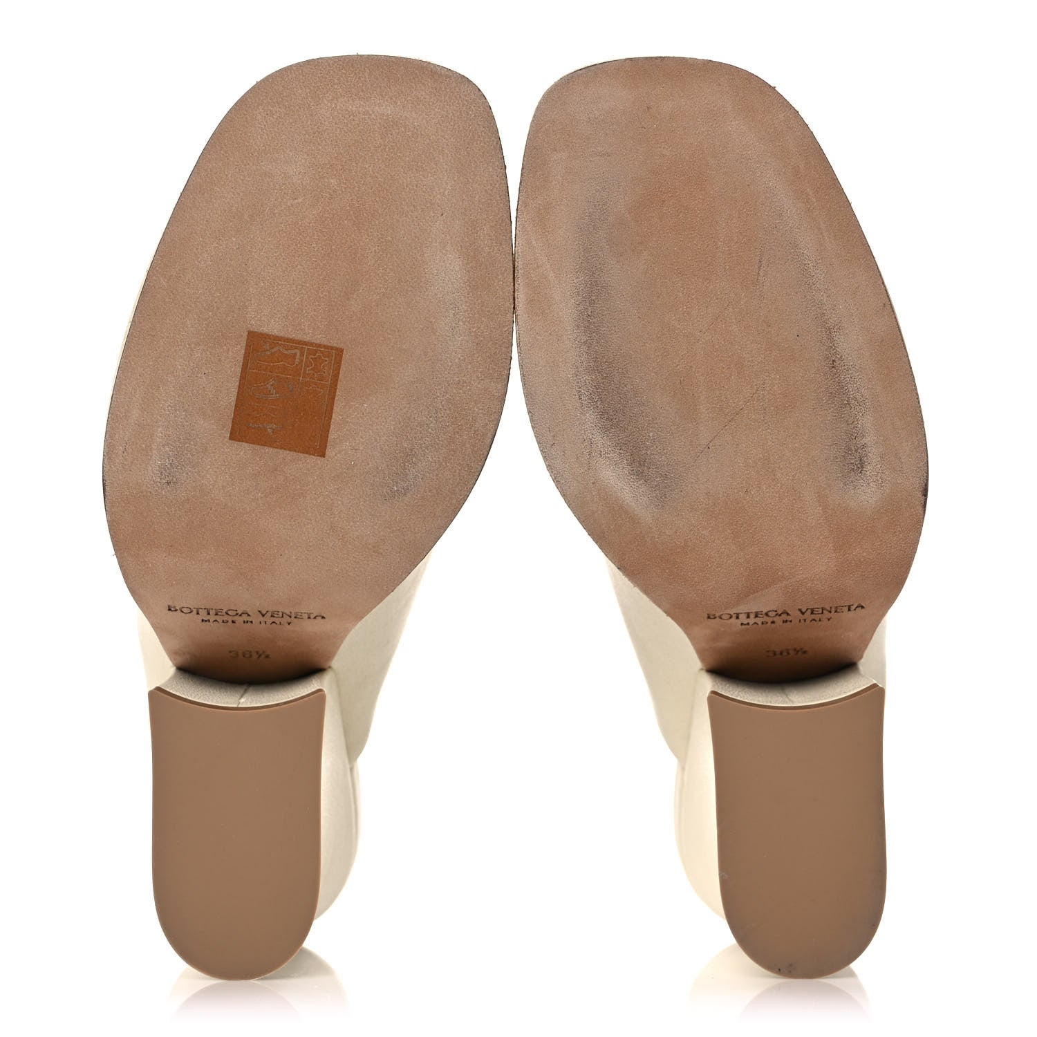 Bottega Veneta Nappa Stack Mule Sandals 36.5 Sea Salt 5 of 9