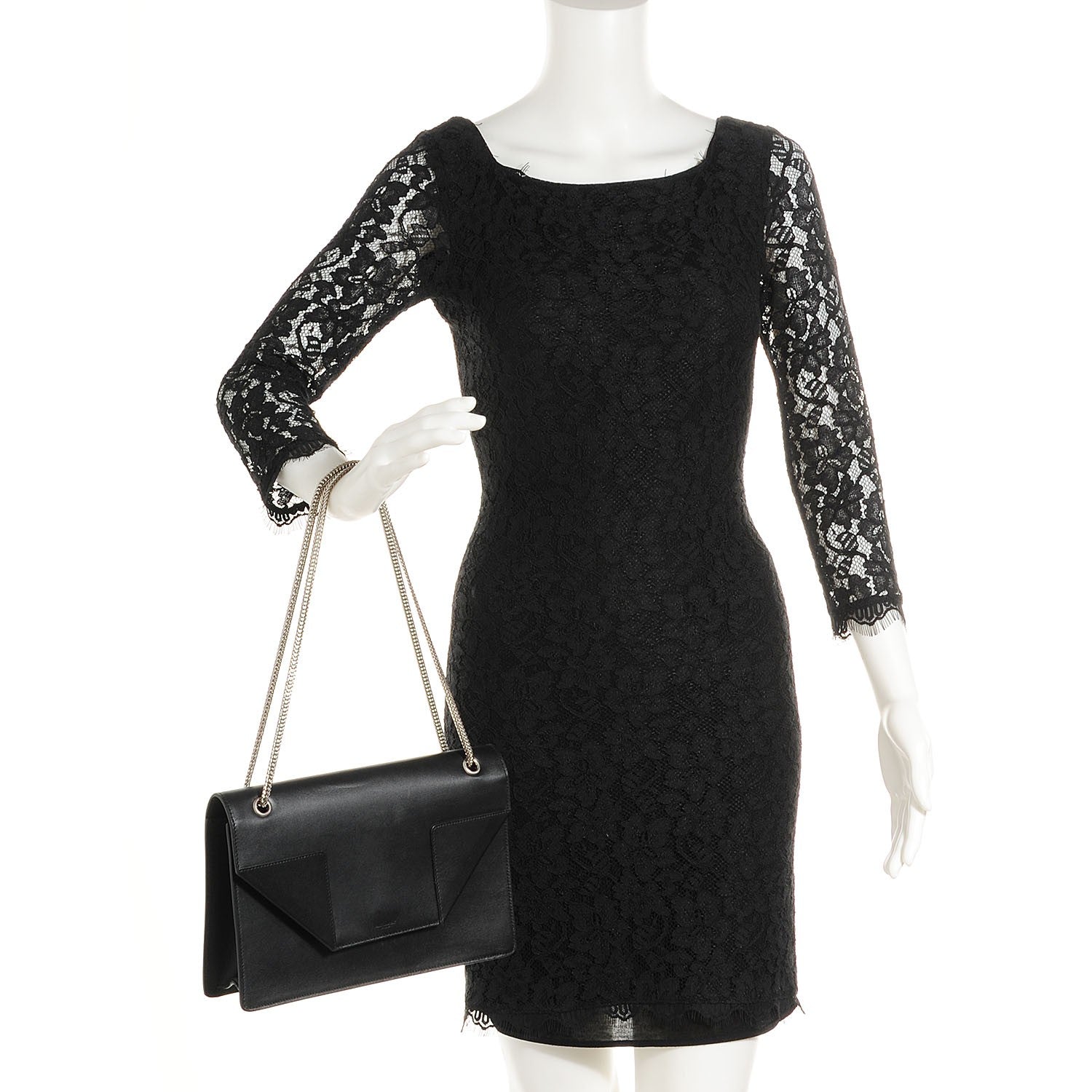 Saint Laurent Calfskin Classic Medium Betty Bag Black 2 of 9