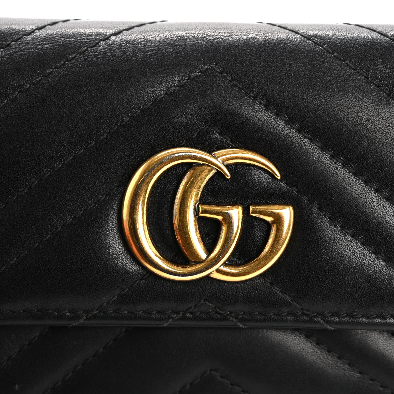 Gucci Calfskin Matelasse GG Marmont Wallet Black 9 of 12