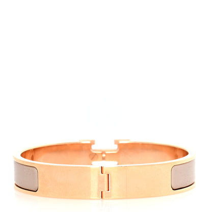 Hermes Enamel Narrow Clic Clac H Bracelet GM Marron Glace 3 of 5