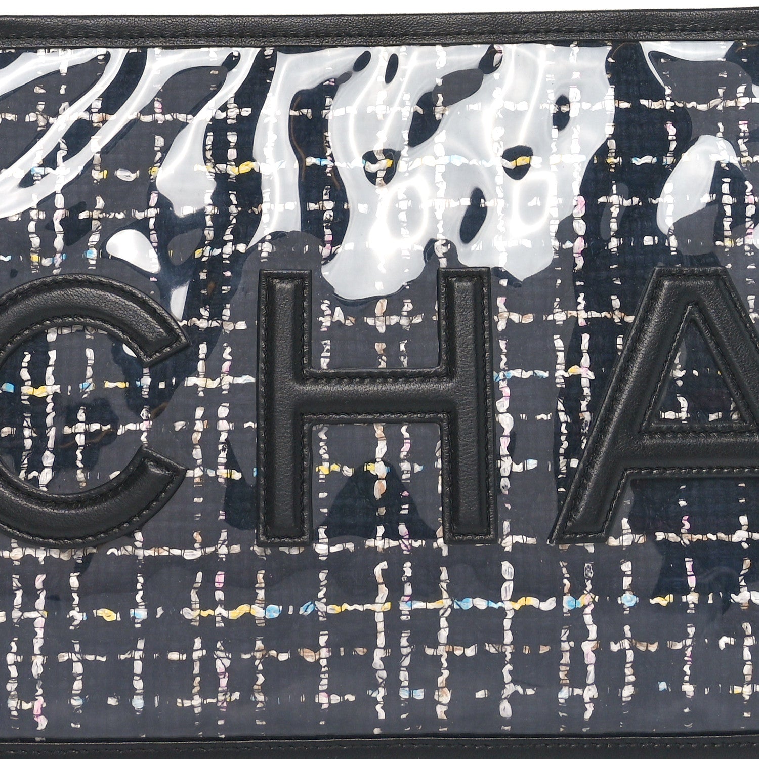 Chanel Tweed PVC Lambskin Large Pouch Black 1704376 – FASHIONPHILE