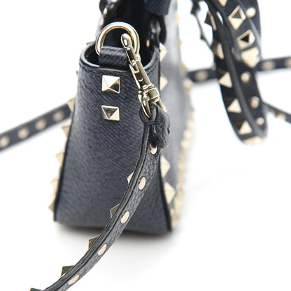 Valentino Garavani Pebbled Calfskin Micro Rockstud Tote Deep Denim 12 of 12