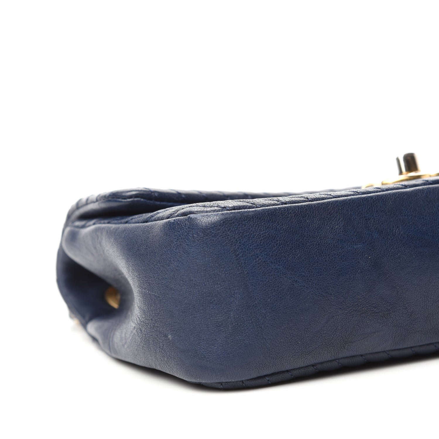 Chanel Calfskin Surpique Chevron Small Flap Navy 7 of 11