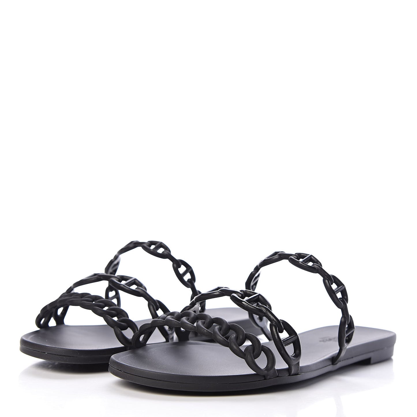 Rubber Chaine d'Ancre Rivage Sandals 36 Black