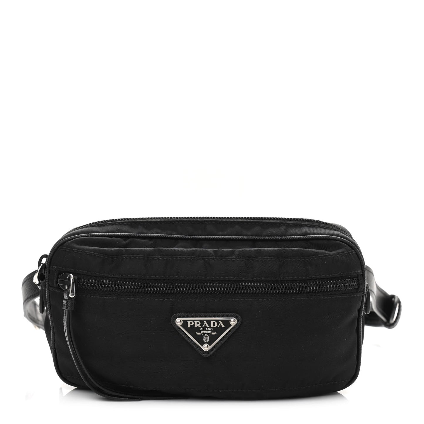 Tessuto Nylon Saffiano Belt Bag Black