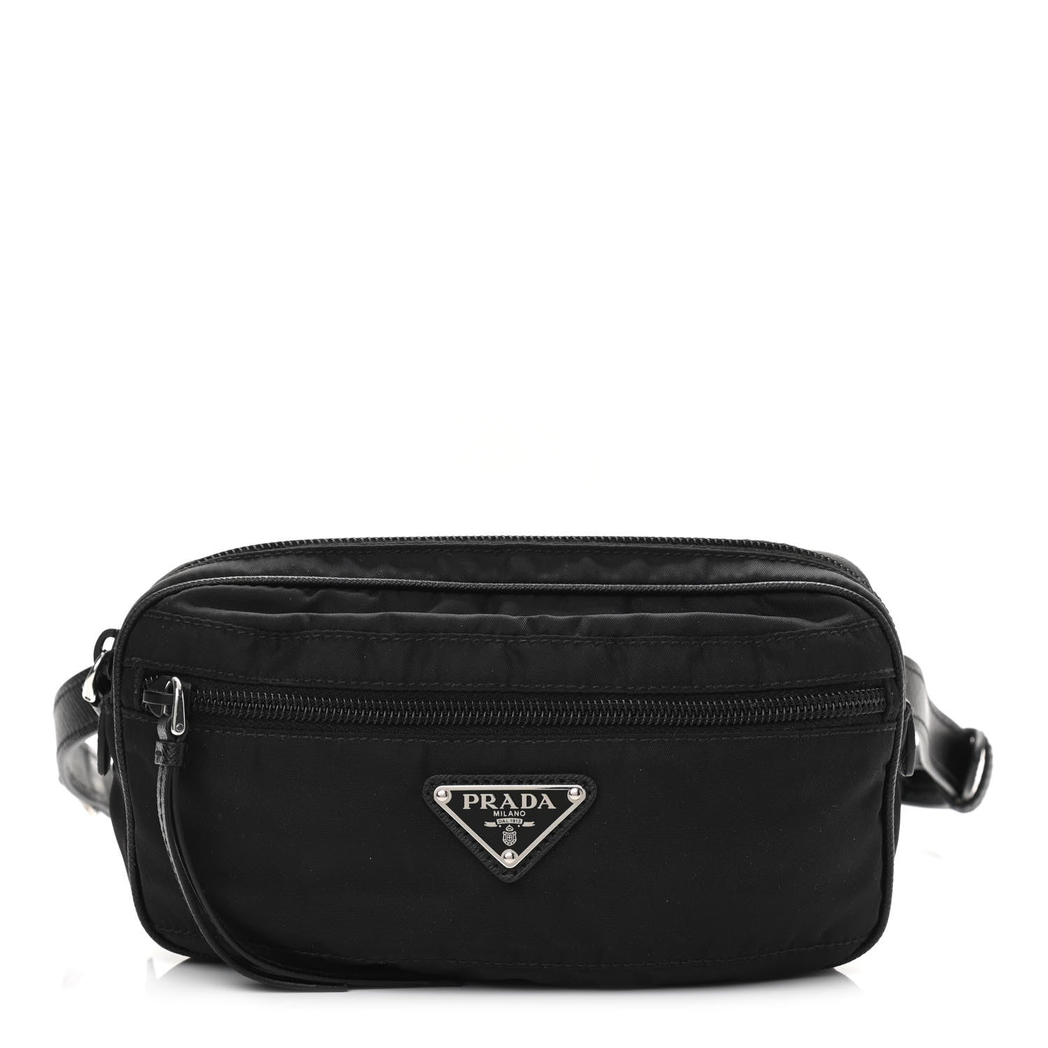 Prada Tessuto Nylon Saffiano Belt Bag Black 1 of 11