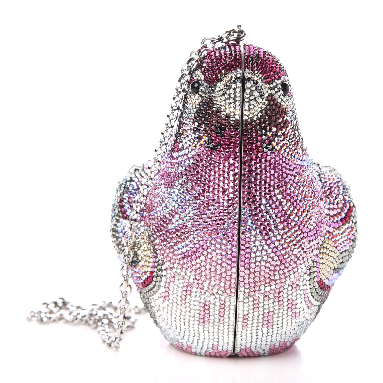 Judith Leiber Swarovski Crystal Bird Minaudiere Clutch Pink Multicolor 3 of 14