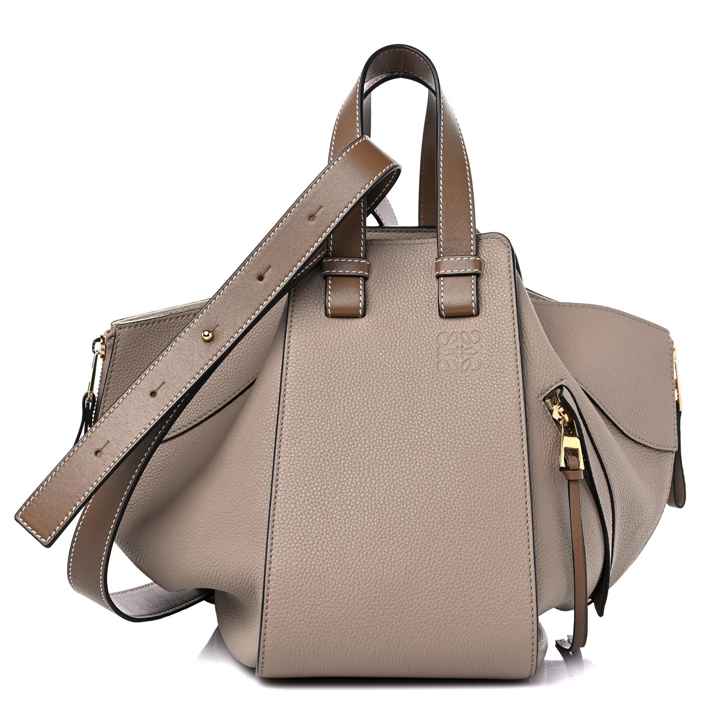 Calfskin Small Hammock Shoulder Bag Sand Mink