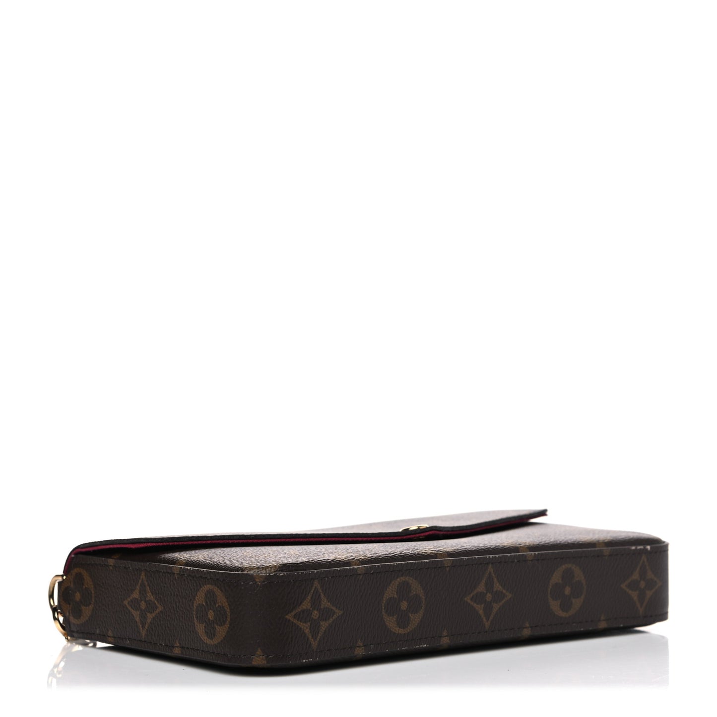 Monogram Pochette Felicie Chain Wallet Fuchsia