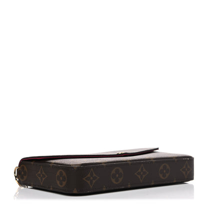Louis Vuitton Monogram Pochette Felicie Chain Wallet Fuchsia 4 of 15