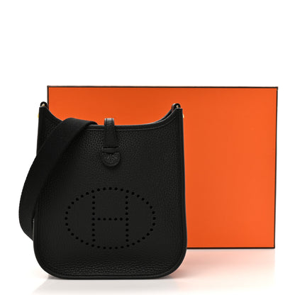 Hermes Taurillon Clemence Evelyne TPM Black 10 of 10