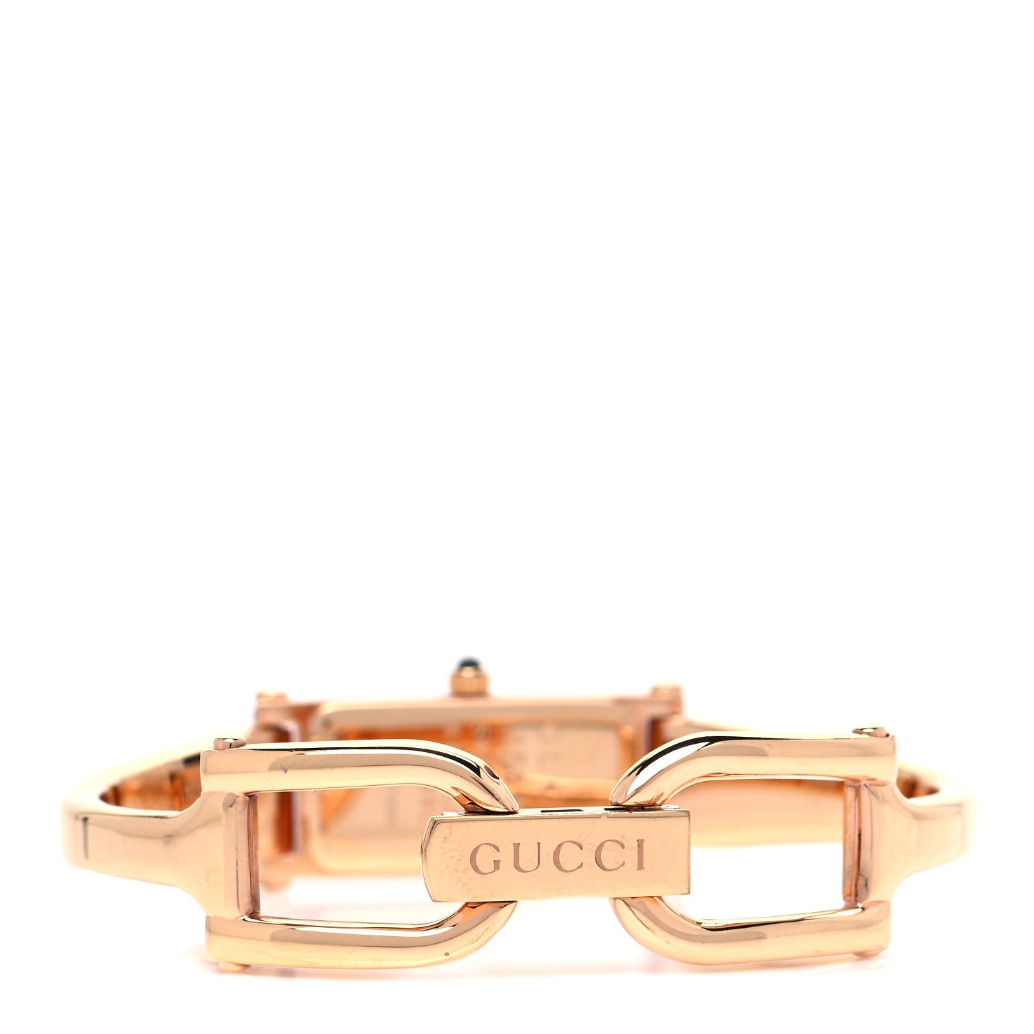 Gucci Stainless Steel Diamond Pink Mother of Pearl 12mm 1500L Horsebit Quartz Watch 3 of 5