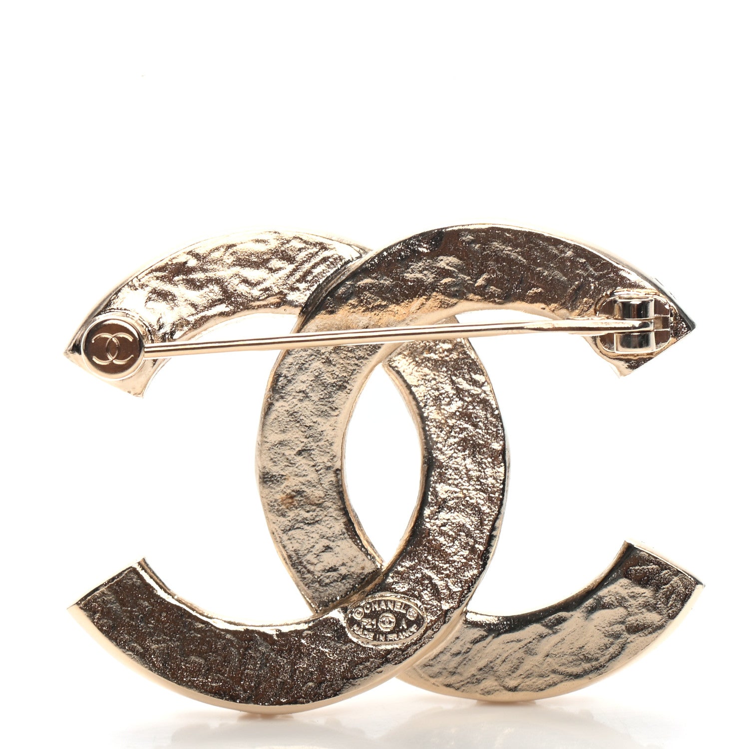 Chanel CC Logo Brooch Gold 3 of 4