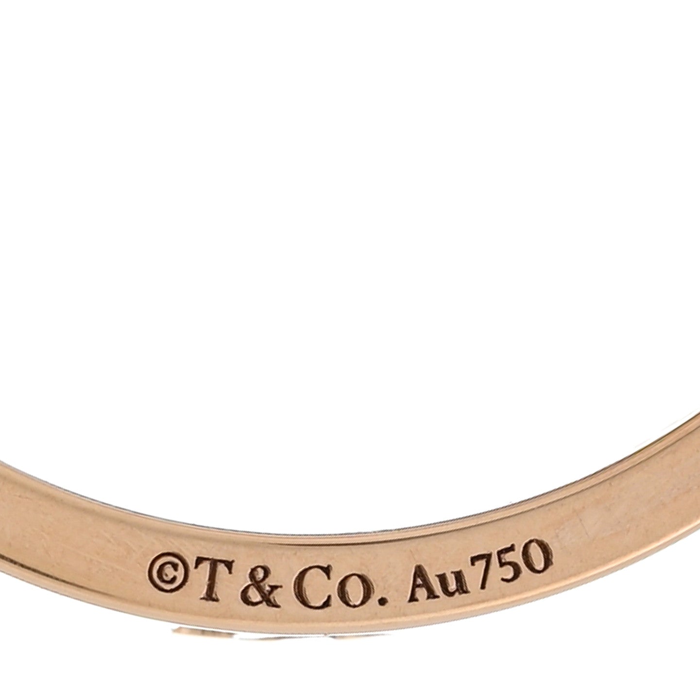 Tiffany 18K Rose Gold Diamond Narrow Atlas Pierced Ring 59 8.75 4 of 5