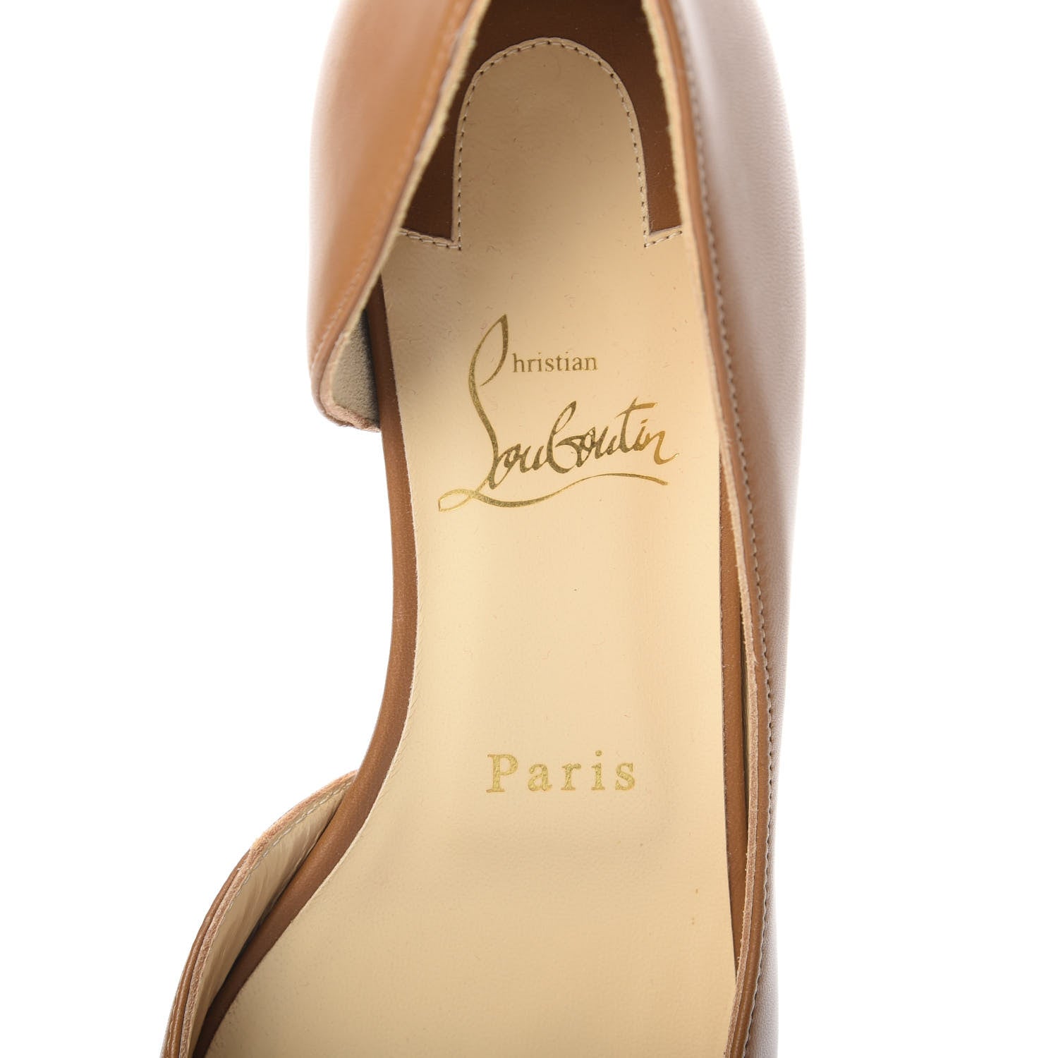 Christian Louboutin Nappa Iriza Flats 37.5 Caramel 7 of 8
