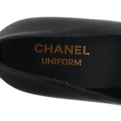 Chanel Grosgrain Cap Toe Uniform Pump 39 Black 8 of 11