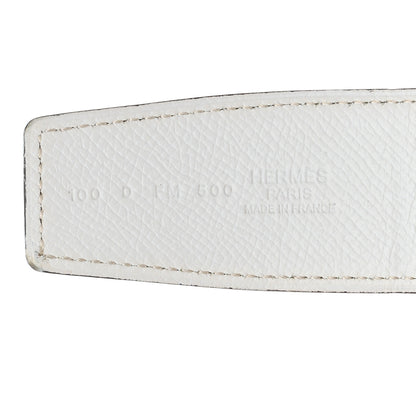 Hermes Epsom 32mm H Belt 100 40 Etoupe White 8 of 8