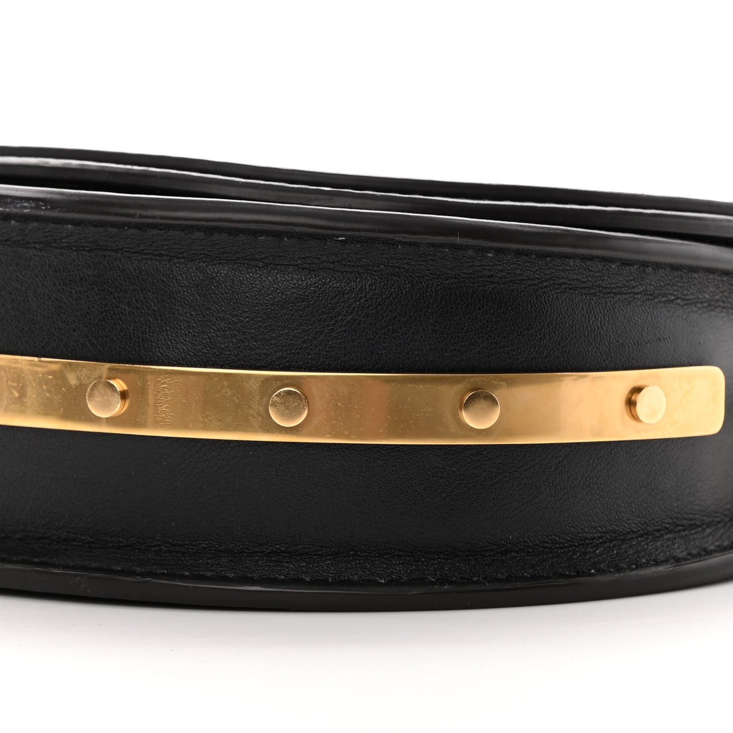 Calfskin Small Nile Bracelet Minaudiere Bag Black