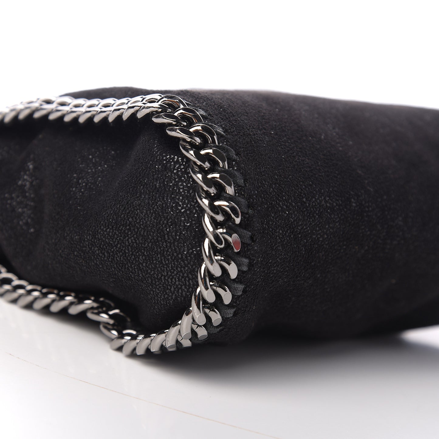 Shaggy Deer Mini Falabella Fold Over Tote Black