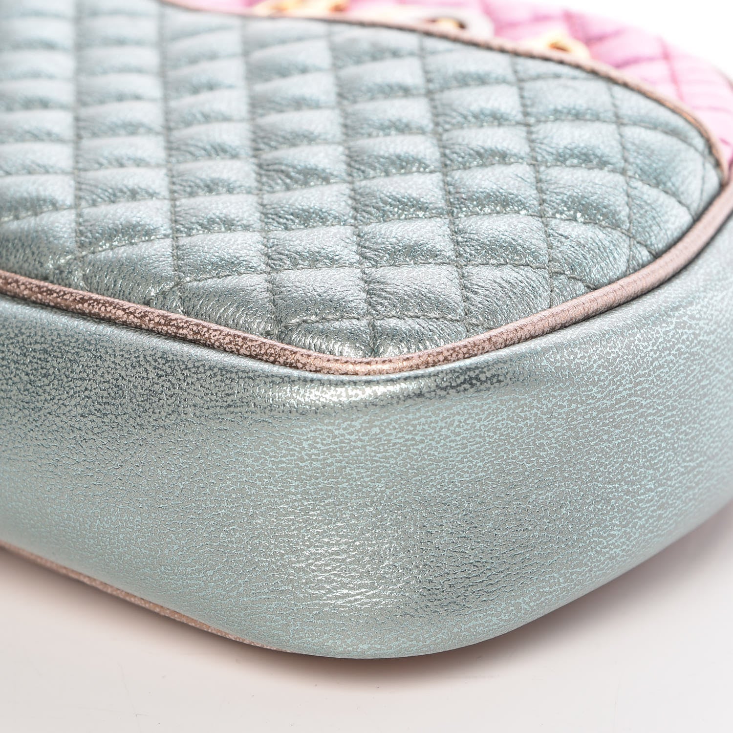 Gucci Laminated Nappa Trapuntata Mini Zumi Dome Shoulder Bag Rosa Lago Rame 6 of 9