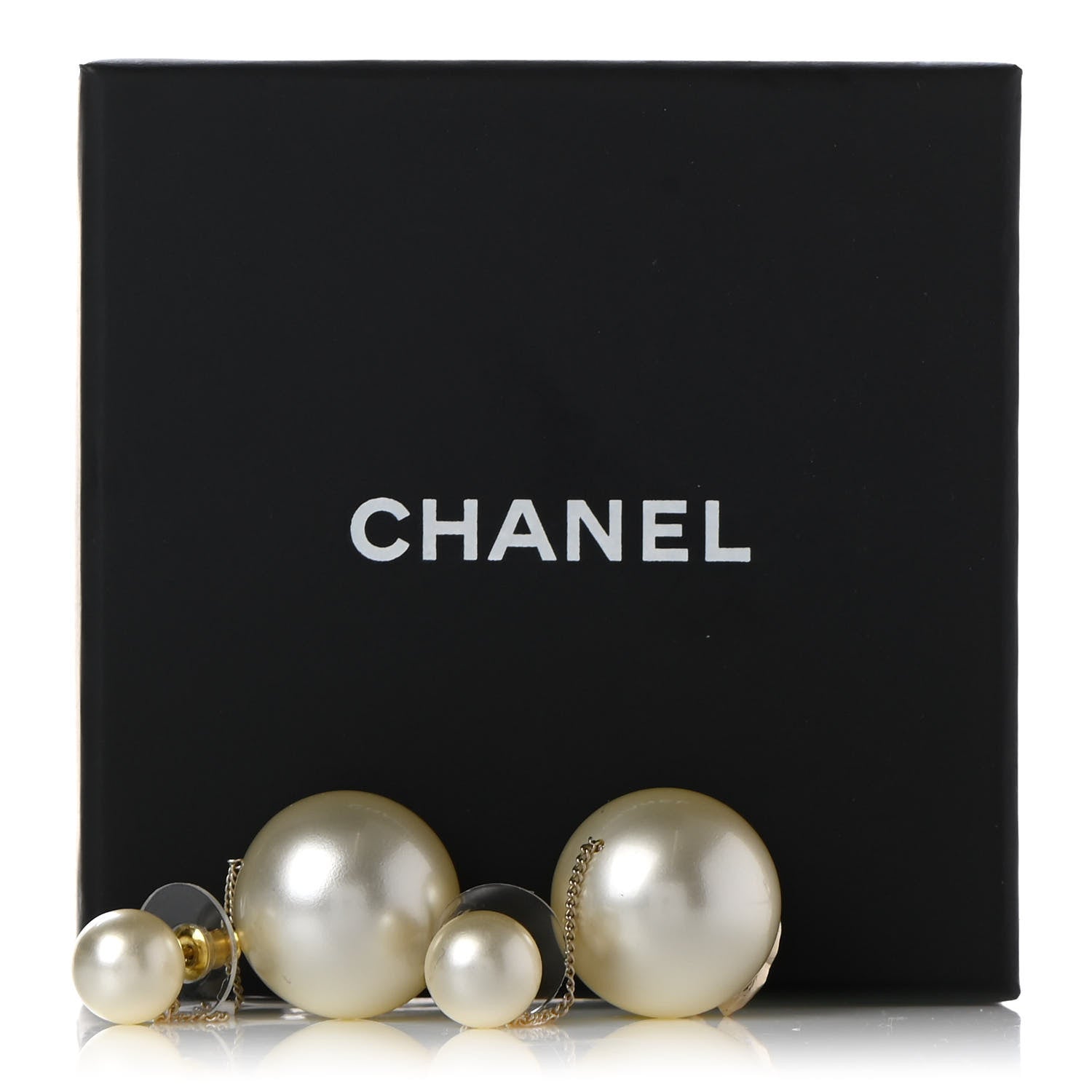 Chanel Pearl CC Chain Drop Earrings Gold 5 of 5
