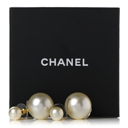 Chanel Pearl CC Chain Drop Earrings Gold 5 of 5