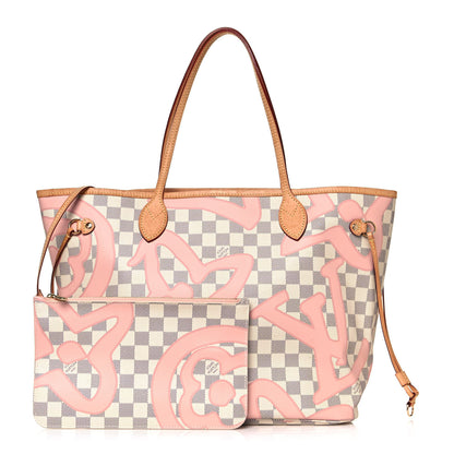 Louis Vuitton Damier Azur Tahitienne Neverfull MM 3 of 17