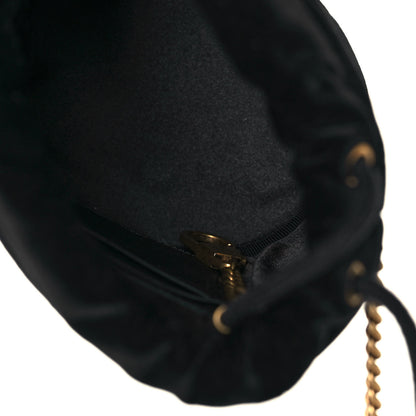 Gucci Velvet Matelasse Mini GG Marmont 2.0 Bucket Bag Black 6 of 11