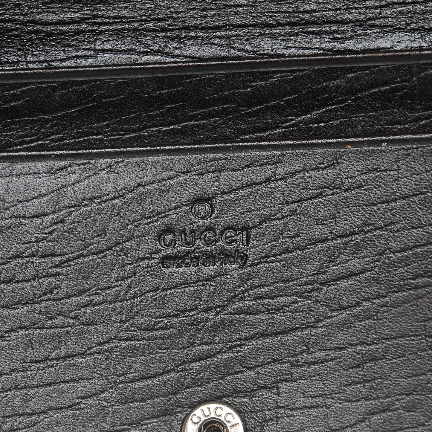 GG Plus Monogram Business Card Case Dark Brown