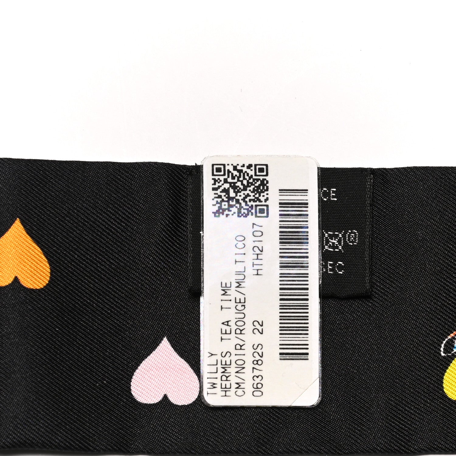 Hermes Silk Tea Time Twilly Black Rouge Multicolor 4 of 4