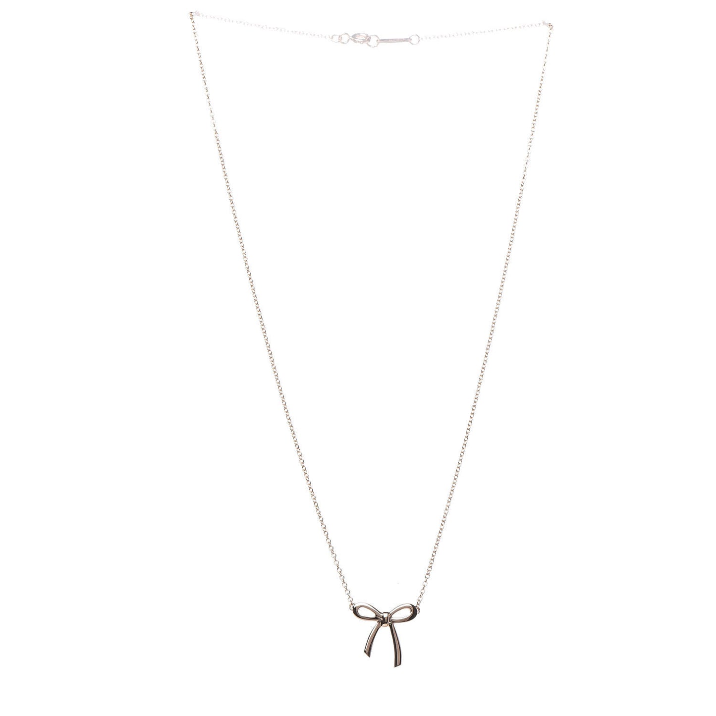 18K Rose Gold Mini Bow Pendant Necklace