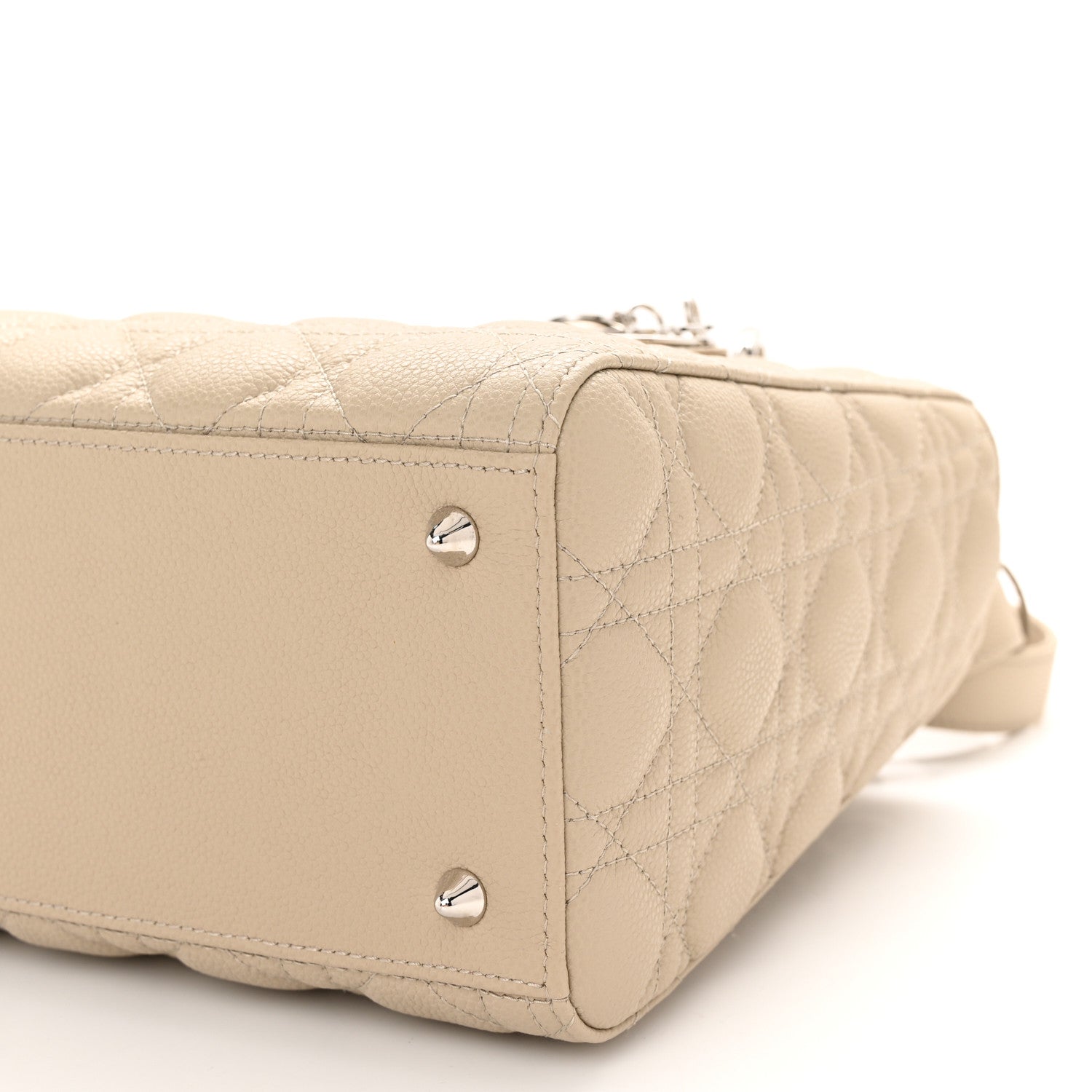 Christian Dior Grained Calfskin Cannage Medium Lady Dior Sable 10 of 10