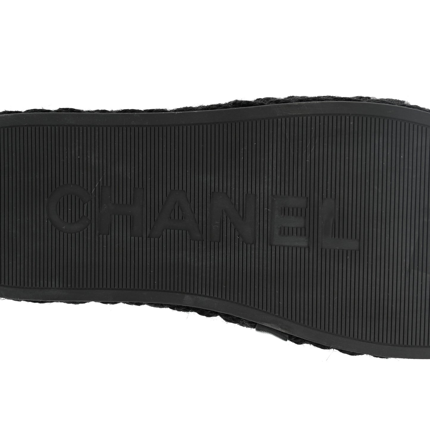 Knit Braided Slide Sandals 39 Black
