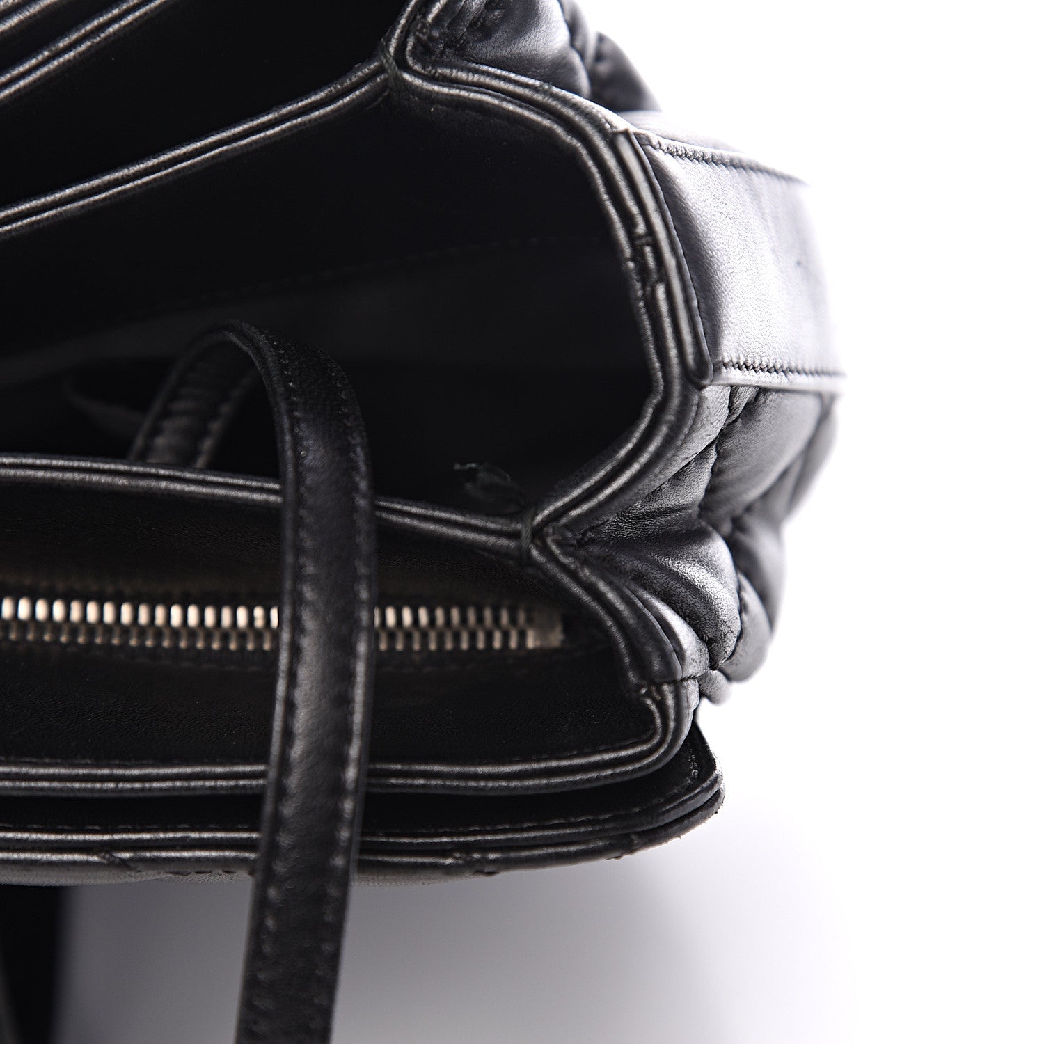 Chanel Lambskin Quilted Large Easy Carry Shopping Tote Black 10 of 21