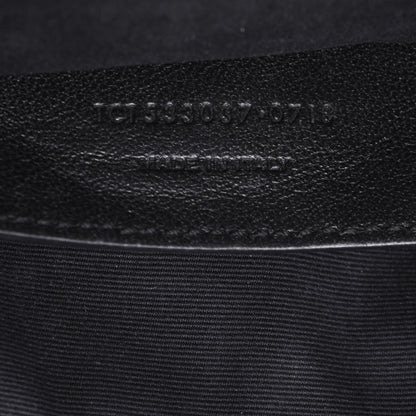 Saint Laurent Crinkled Calfskin Matelasse Monogram Baby Niki Chain Satchel Black 8 of 18
