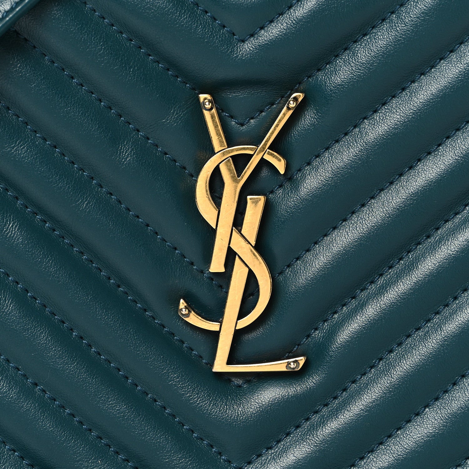 Saint Laurent Calfskin Matelasse Monogram Lou Camera Bag Sea Turquoise 8 of 11