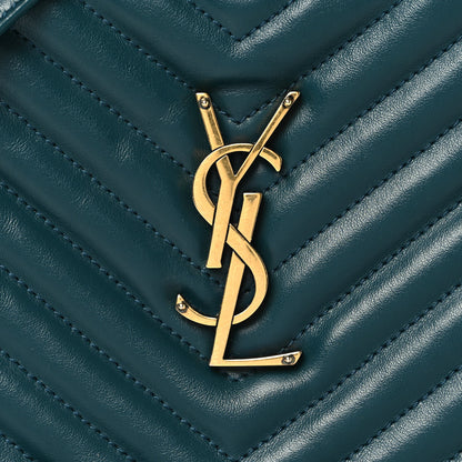 Saint Laurent Calfskin Matelasse Monogram Lou Camera Bag Sea Turquoise 8 of 11