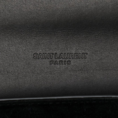 Saint Laurent Pony Hair Calfskin Leopard Print Monogram Medium Kaia Satchel Black 6 of 14