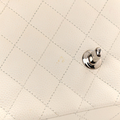 Chanel Caviar Quilted East West Flap White 16 of 18