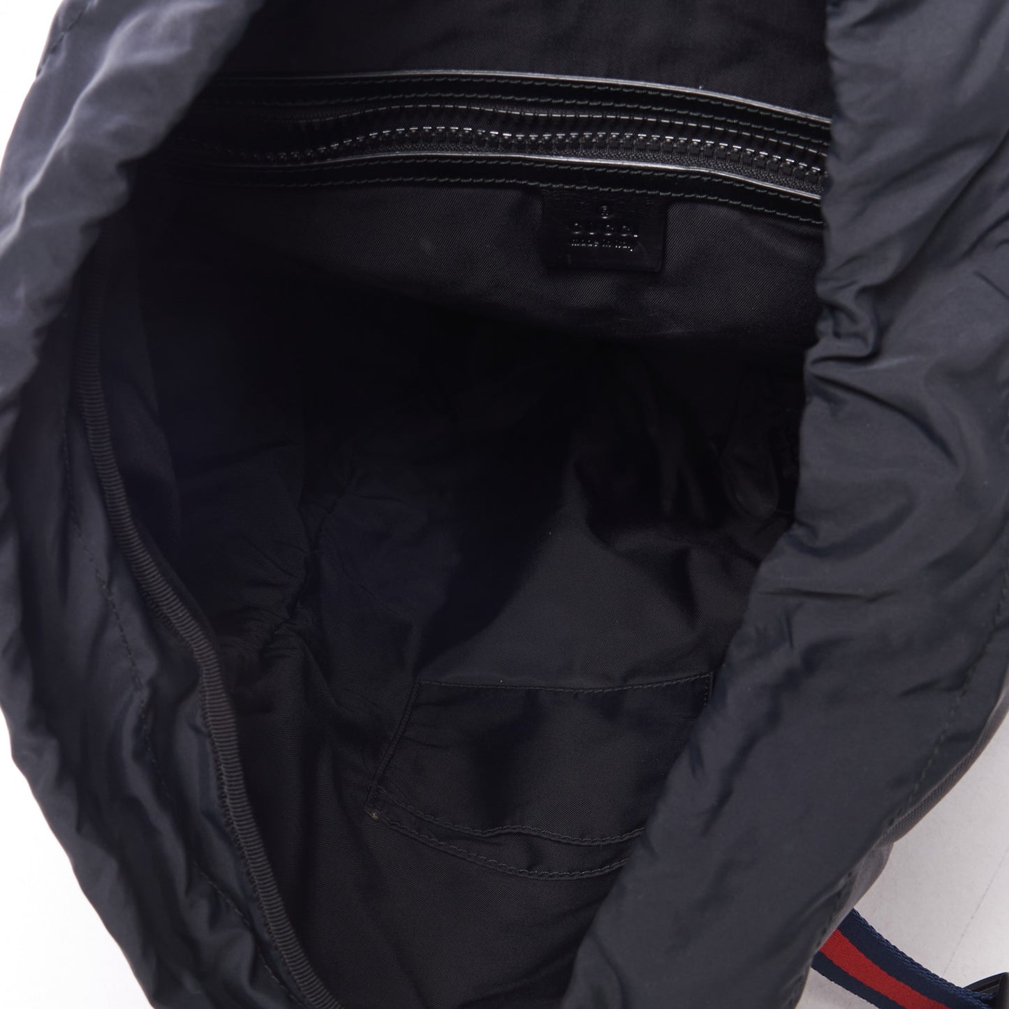 Techno Canvas Web Double Buckle Backpack Black